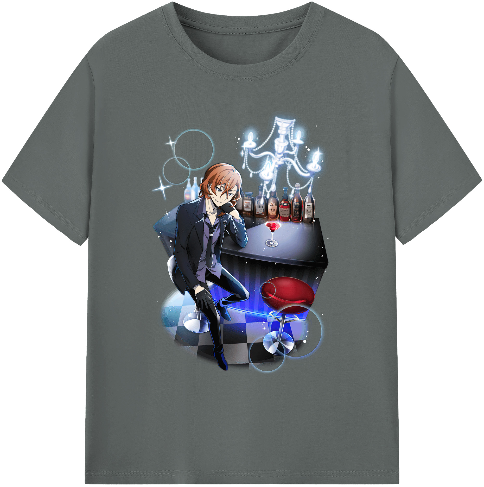 （画像用） 文豪ストレイドッグス Bungo Stray Dogs 綿100％ メンズ半袖Tシャツ｜肌触りやわらか＆通気性